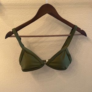 Olive green bikini top